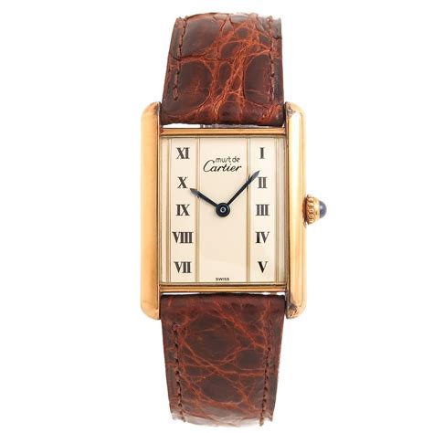 must de cartier vermeil watch|cartier watch vermeil tank quartz.